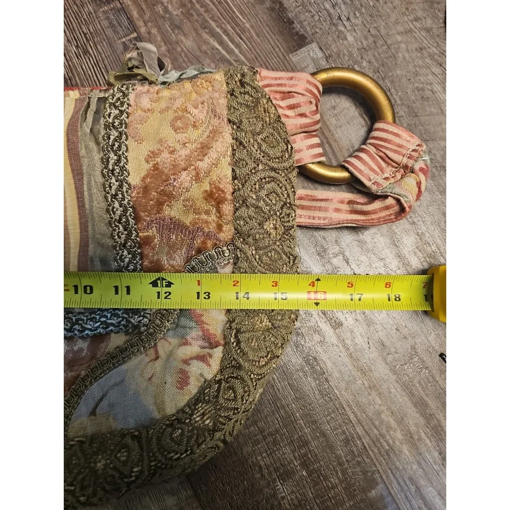 Vtg Boho Hippie Festival Purse Tapestry Fringe Earthy‎ Bag Magnet Closure Romag